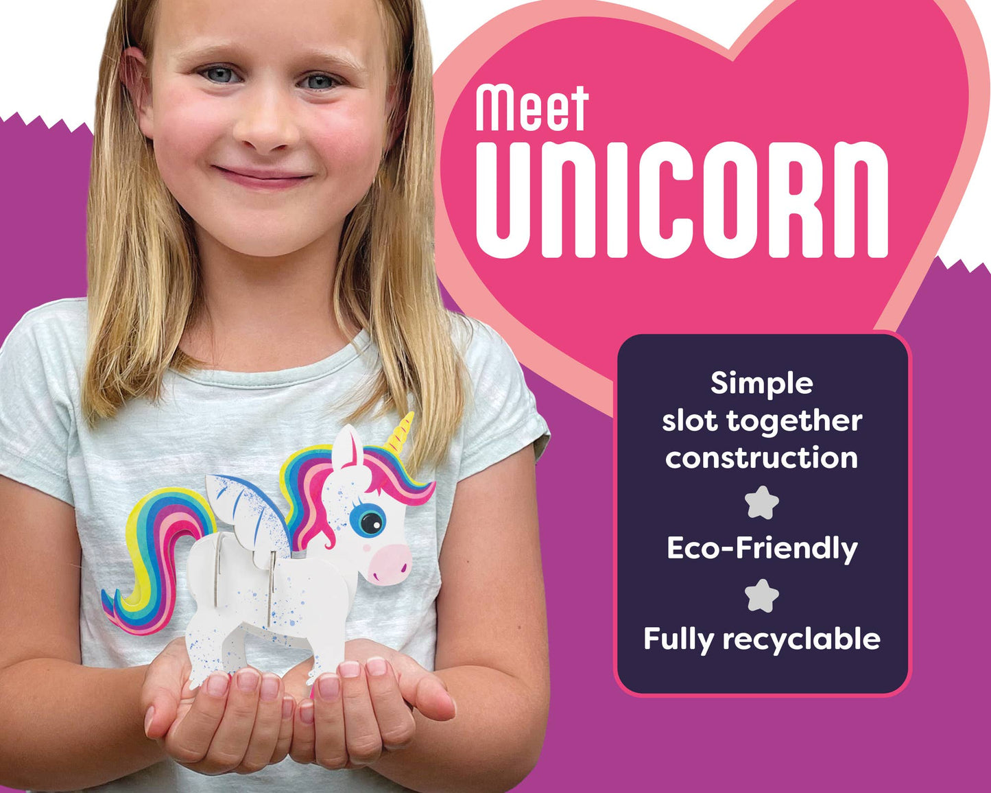 Build Your Own Unicorn - Eco-Friendly Cardboard Craft Kit