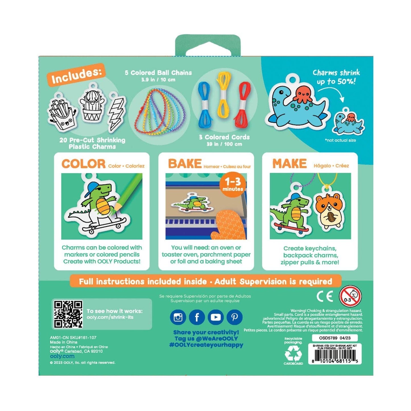 Ooly Shrink-Its!: D.I.Y. Shrink Art Kit - Fun Friends