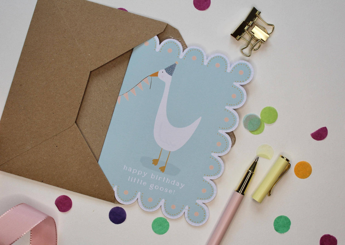 Whimsical Goose Birthday Card