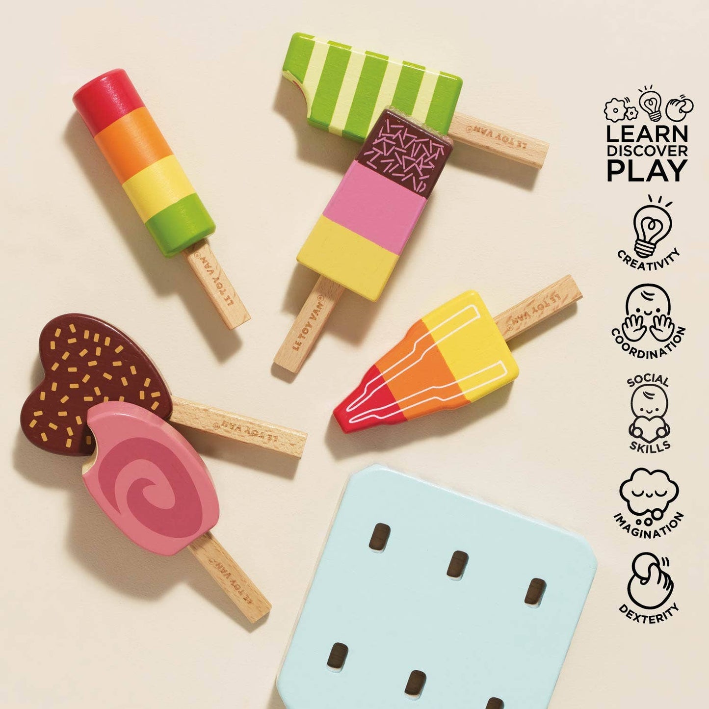 Wooden Ice Lollies Popsicles