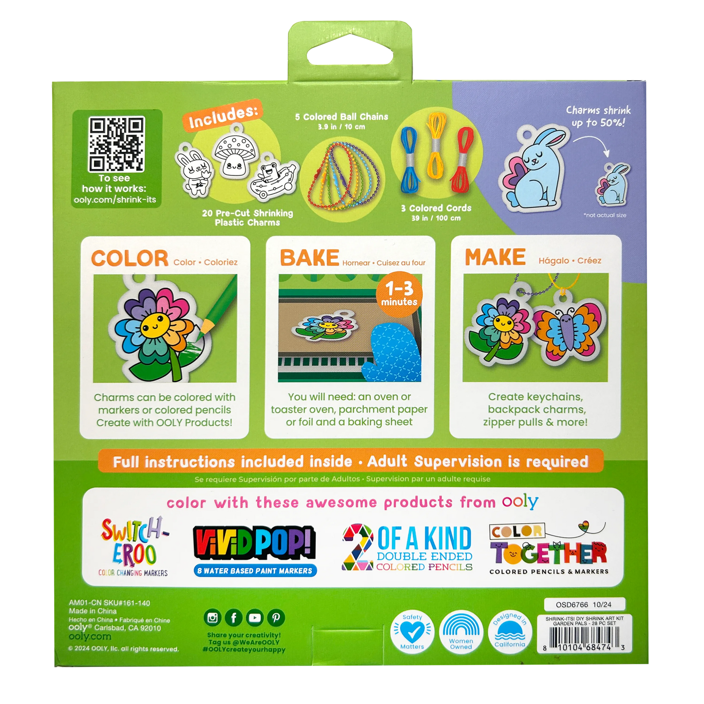 Ooly Shrink-Its!: D.I.Y. Shrink Art Kit - Garden Pals