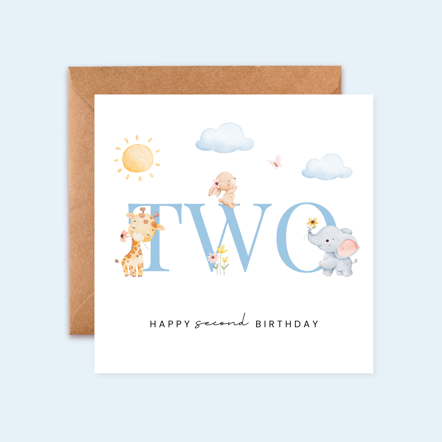Age 2 Birthday Card | Milestone Age Cards | Baby Cards