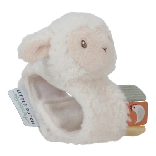 Little Farm Wrist Soft Rattle - Lamb