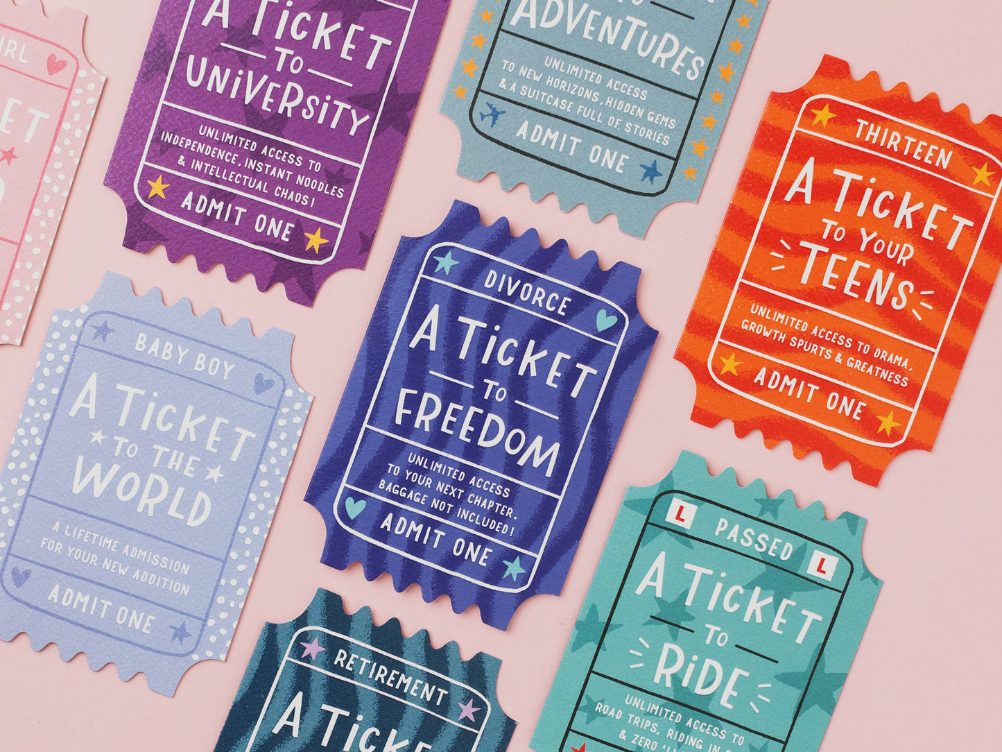 Ticket To The World Baby Boy Card 