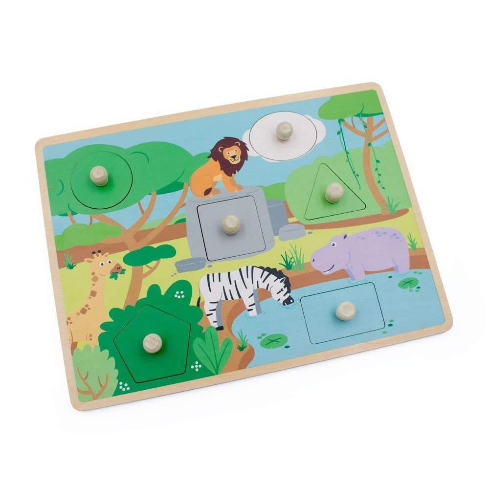 JUMINI Safari Peek a Boo Peg Puzzle