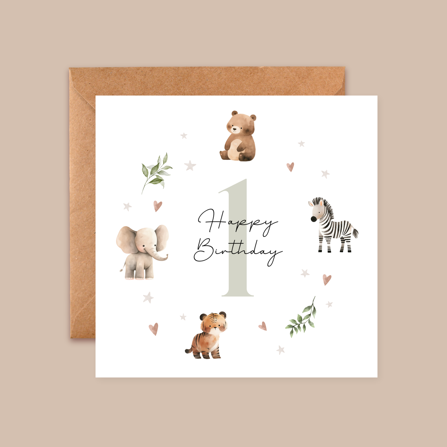 Age 1 Birthday Card | Milestone Age Cards | Baby Cards