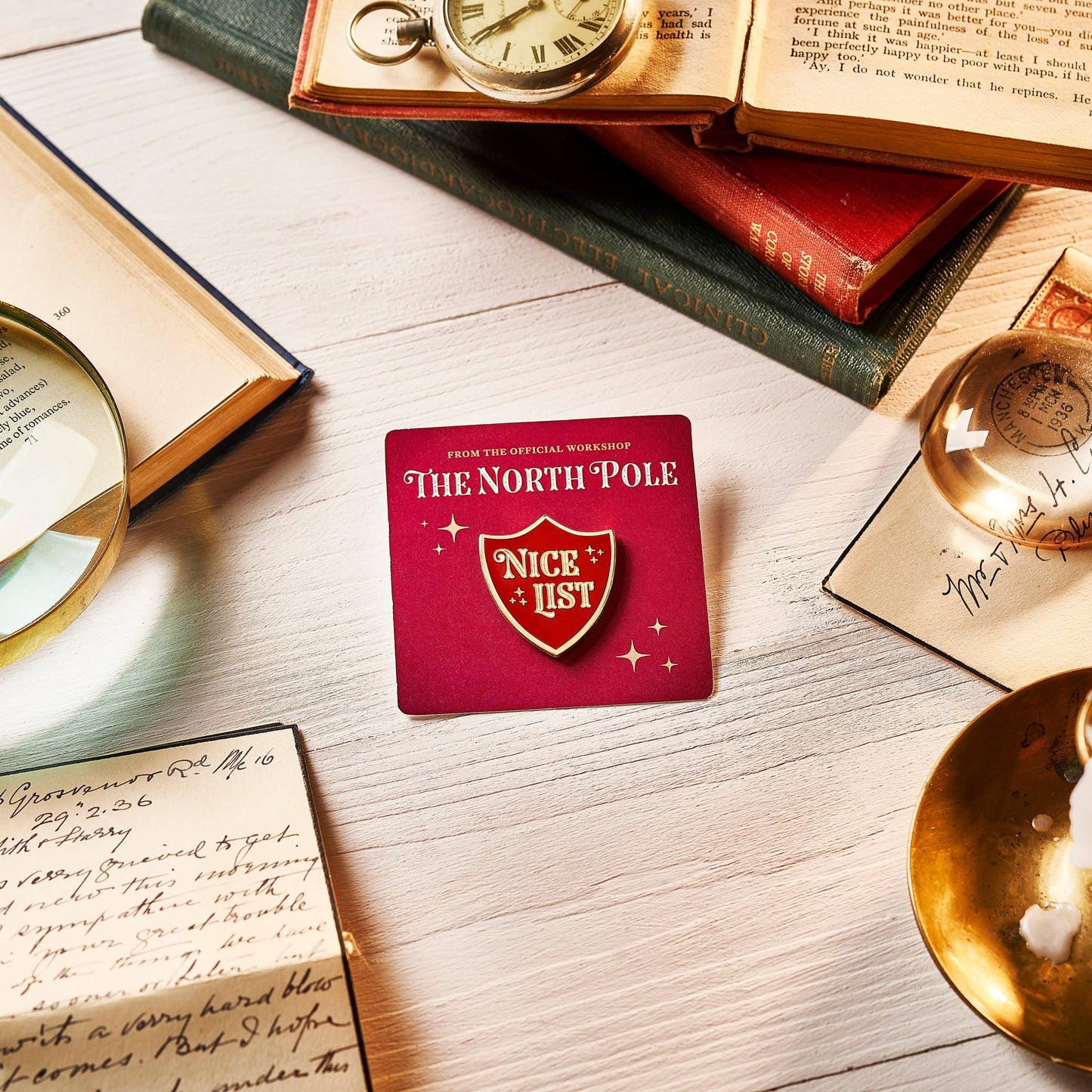 Nice List Badge Enamel Pin