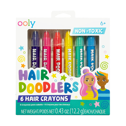 Ooly Hair Doodlers: Hair Crayons (Set of 6)