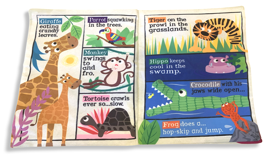 Jo & Nic's Crinkly Cloth Books - Safari Animals