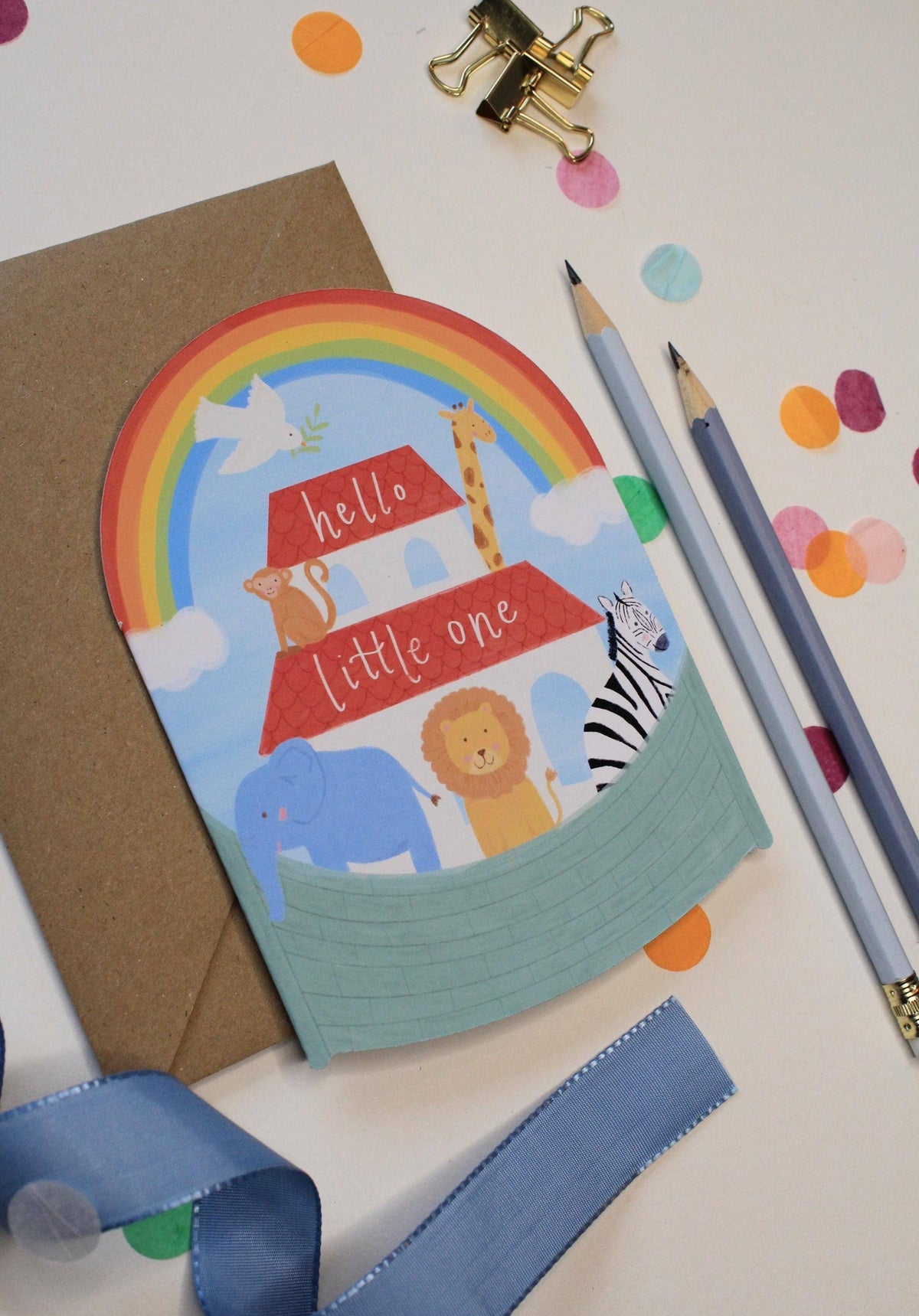 Noah’s Ark Baby Card – Rocking New Baby Card