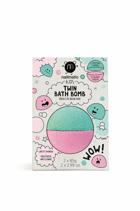 Nailmatic Bath Bomb Twin - Pink & Lagoon Green