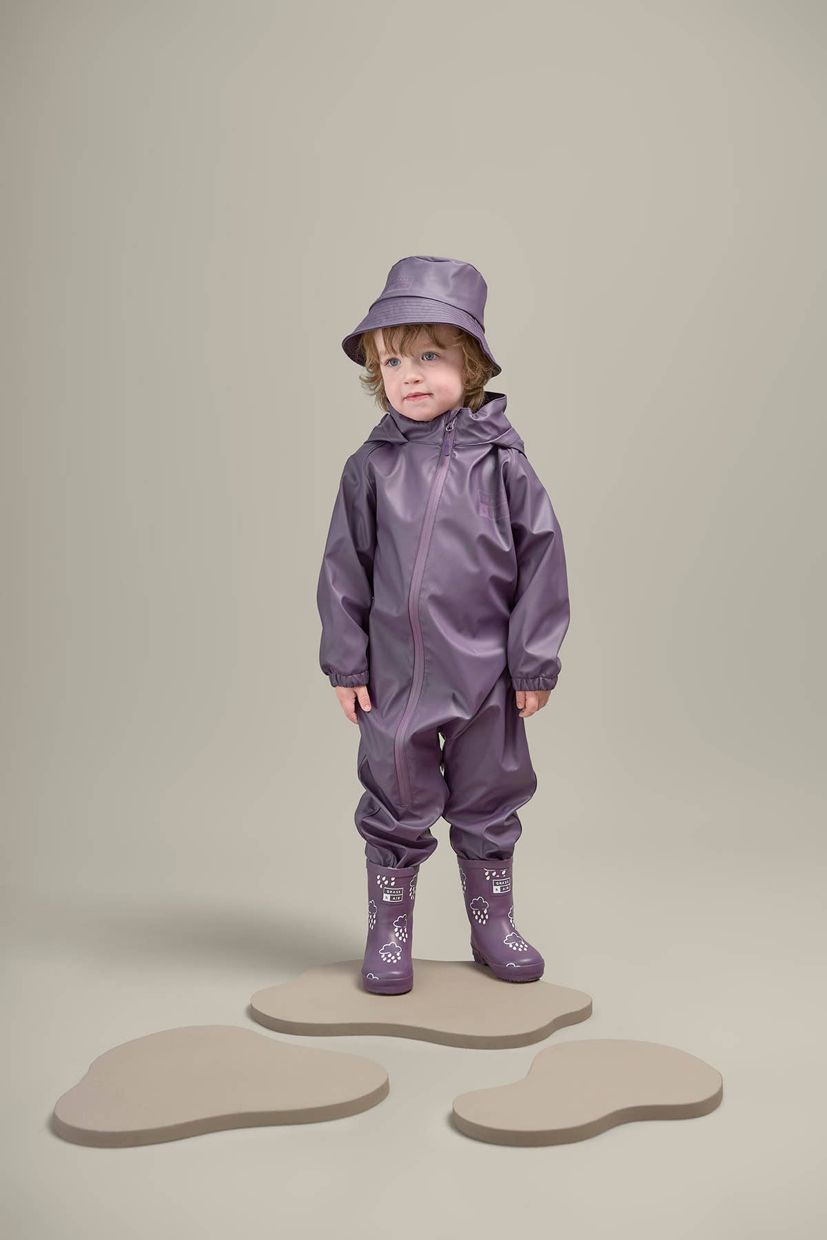 Amethyst Purple Kids Waterproof Puddlesuit