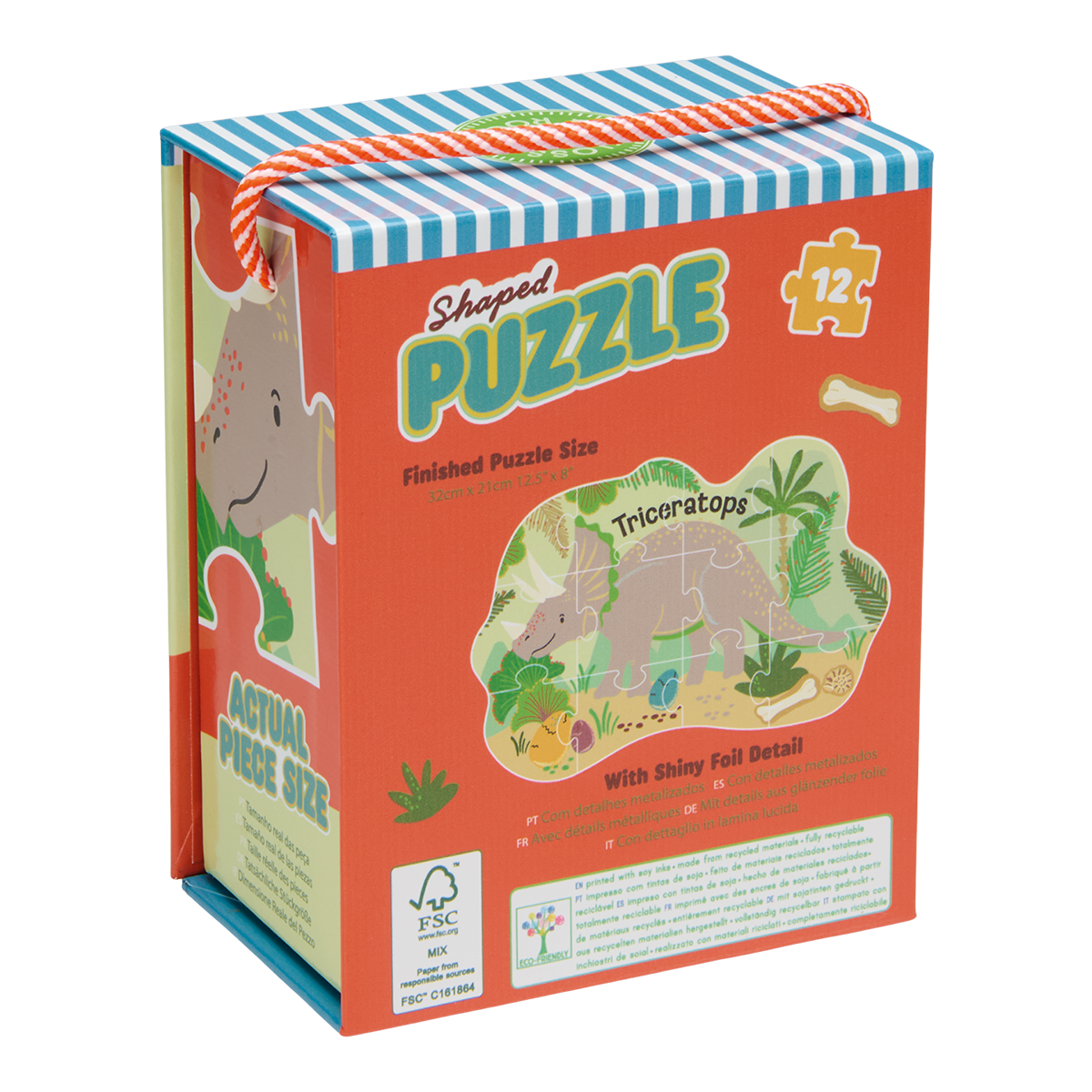 Dino 12pc Shaped Puzzle