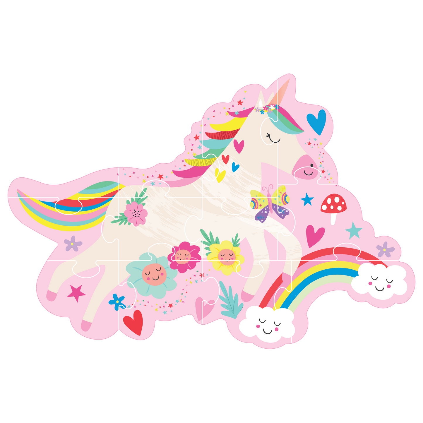 Rainbow Fairy 12pc Shaped Puzzle