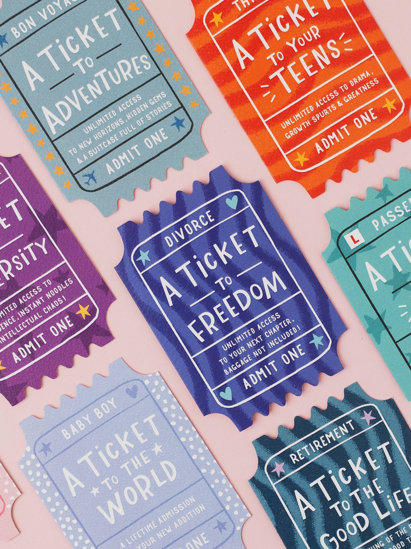 Ticket To The World Baby Boy Card 
