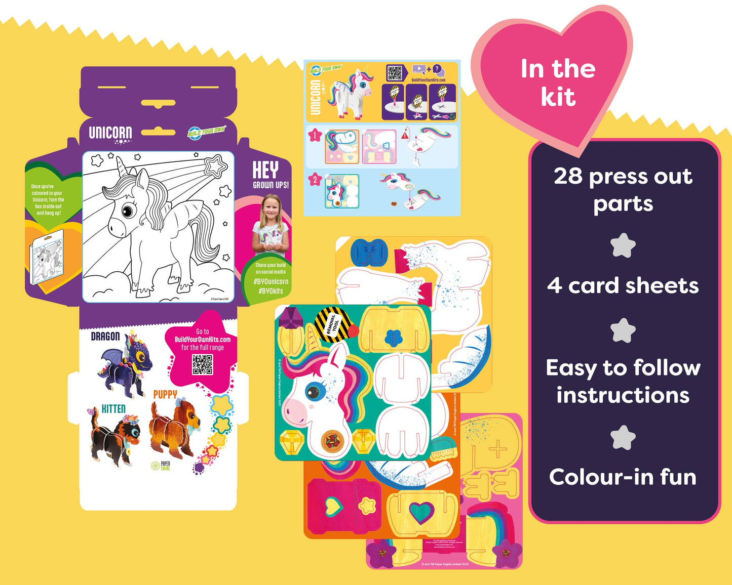 Build Your Own Unicorn - Eco-Friendly Cardboard Craft Kit