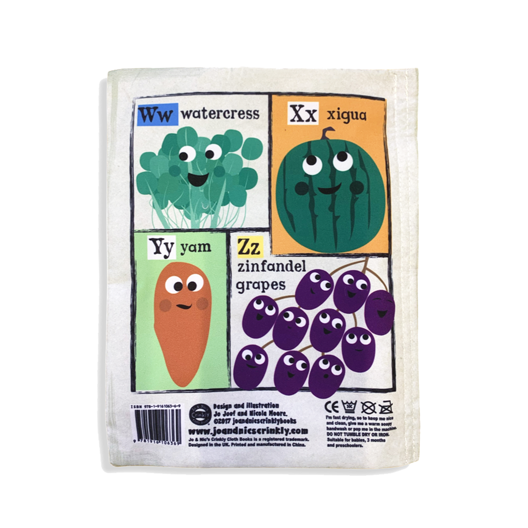 Jo & Nic's Crinkly Cloth Books - Fruit & Veg ABC