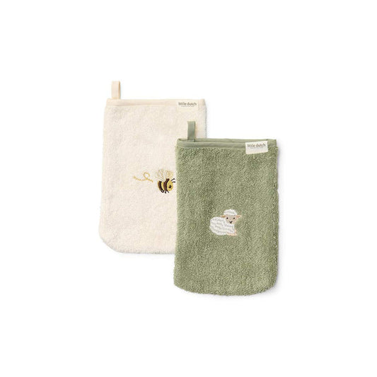 Little Dutch Embroidered Washcloths Set - Little Farm