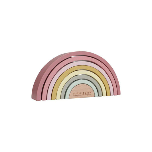 Little Dutch Wooden Rainbow Stacker - Pink