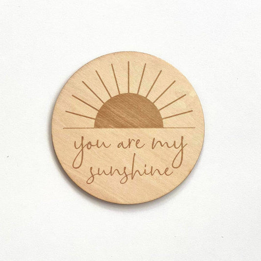 Baby Announcement Sunshine Engraved Sign Plaque Wooden