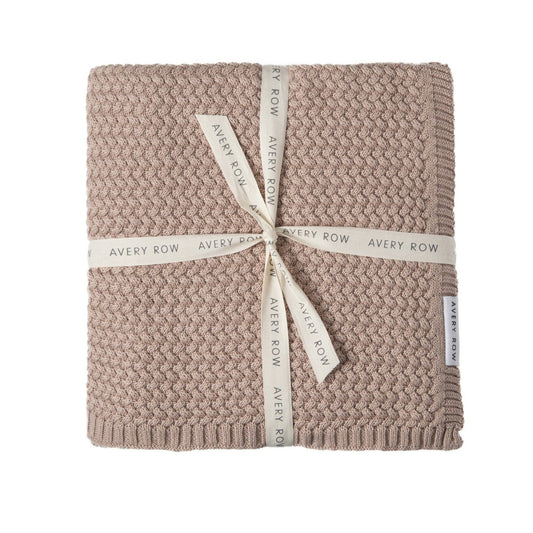 *SALE*Plait Knit Baby Blanket - Blush Pink